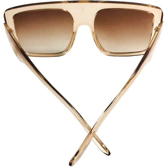 Square Champagne Oversized Sunglasses - Picture 8 of 10